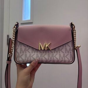 Michael Kors Pink and Gold Crossbody Bag